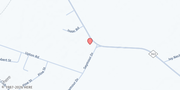 Map showing Camden Food Pantry - Food Distribution Center at 197 N Carolina Hwy 343 S, Camden, NC