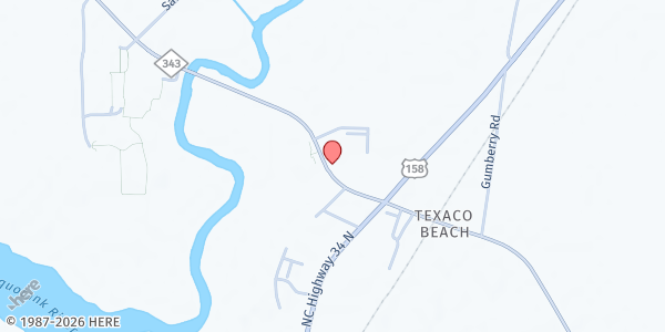 Map showing New Mt. Zion Church of God at 118 N Carolina Hwy 343 S, Camden, NC