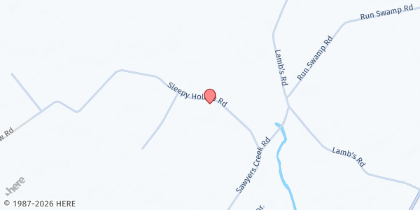 Map showing New Sawyer's Creek at 312 Sleepy Hollow Rd., Camden, NC