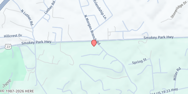 Map showing Snow Hill UMC - Abundant Harvest at 84 Snow Hill Church Rd., Candler, NC