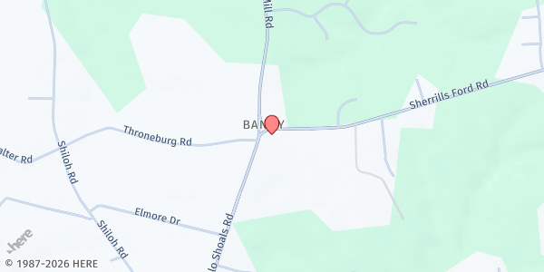 Map showing Catawba County Council on Aging - Center United Methodist Church at 4945 Sherrills Ford Road, Catawba, NC