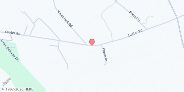 Map showing Bladen Crisis Center - Elizabethtown Baptist Church at BLADEN CRISIS CTR-315 MLK, Center Road, NC