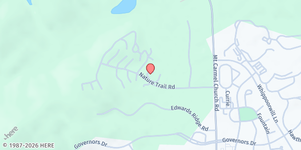 Map showing CORA Mobile Market - Chapel Hill at 326 Nature Trl., Chapel Hill, NC