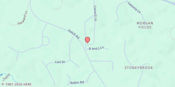Map showing St. John United Holy Church at 607 Pine Acres Rd., Chapel Hill, NC