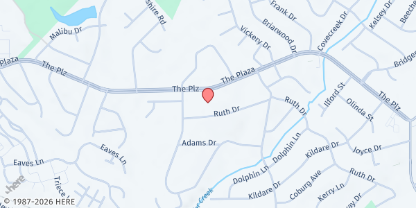 Map showing Care To Share Outreach Center at 5232 The Plaza, Charlotte, NC