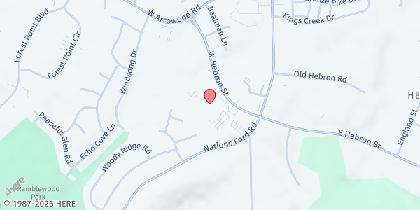 Map showing Central Piedmont Community College Emergency Food Pantry @ Harper Campus at 315 W Hebron St, Charlotte, NC