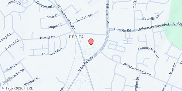 Map showing Champion House of Care Project One at 2230 West Sugar Creek, Charlotte, NC