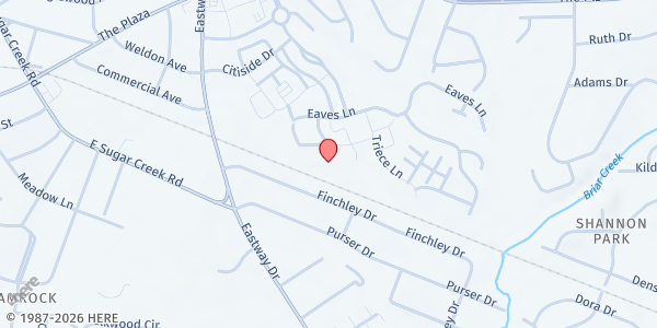 Map showing Faith Soldiers Word Ministries - Eastway Drive at 857 Eastway Dr., Charlotte, NC