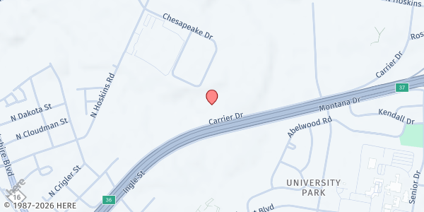 Map showing Food Lion Feeds at Nourish Up - 901 Carrier Drive at Referral Needed, Charlotte, NC