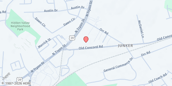 Map showing Harbor Baptist Church at 5801 Old Concord Rd, Charlotte, NC