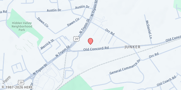 Map showing Harbor Baptist Church at 5801 Old Concord Rd., Charlotte, NC