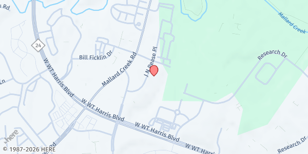 Map showing Haven's Closet - Blue Haven at 1909 J N Pease Place, Charlotte, NC