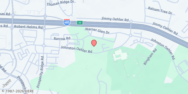 Map showing Hope Street Food Pantry at 4100 Johnson Oehler Rd., Charlotte, NC