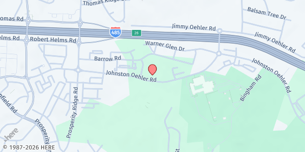 Map showing Hope Street Food Pantry at 4100 Johnson Oehler Rd., Charlotte, NC