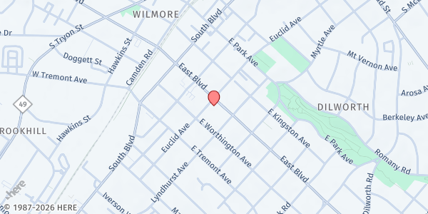 Map showing Housing Authority Neighborhood at 400 E. Blvd., Charlotte, NC