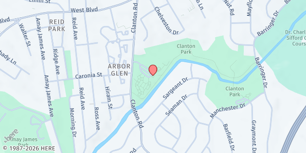 Map showing Loaves and Fishes @ Arbor Glen Rec. Center at 1520 Clanton Rd, Charlotte, NC