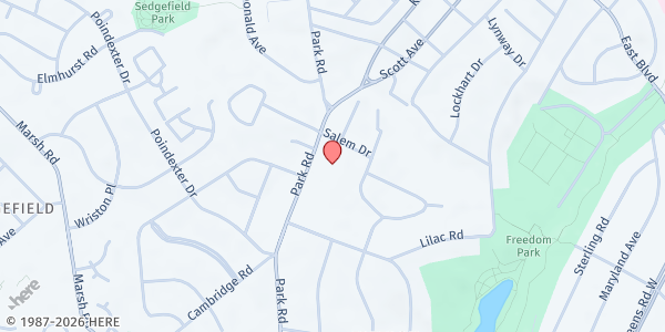 Map showing Loaves & Fishes @ Holy Comforter Episcopal at 2701 Park Road, Charlotte, NC