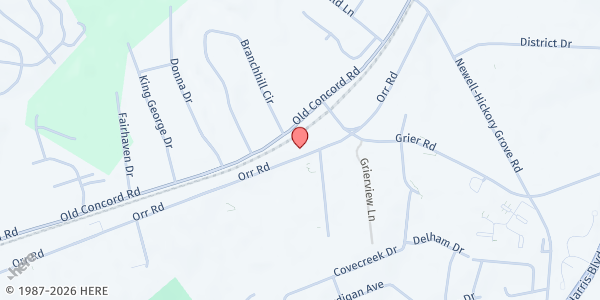 Map showing Metropolitan Community Church at 7121 Orr Rd., Charlotte, NC