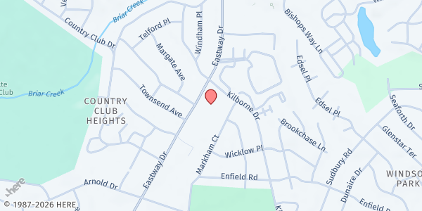 Map showing Sacred Souls United Church of Christ at 2127 Eastway Dr., Charlotte, NC