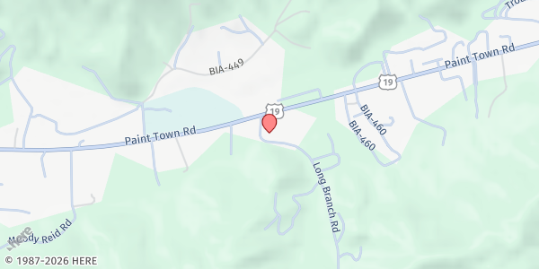 Map showing Eastern Band of Cherokee Indians (EBCI) - Long Branch Road at 27 Long Branch Road, Cherokee, NC