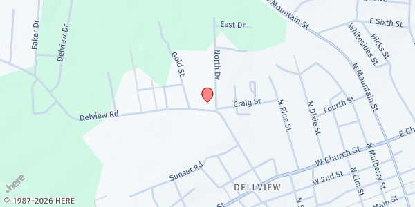 Map showing Iglesia Cristiana Integral at 802 Delview Rd., Cherryville, NC