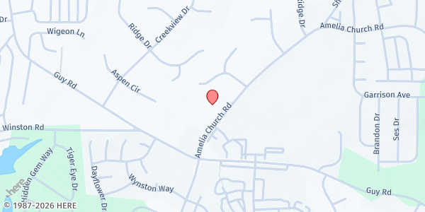 Map showing Christ Community United Methodist Church Food Pantry at 1082 Amelia Church Road, Clayton, NC