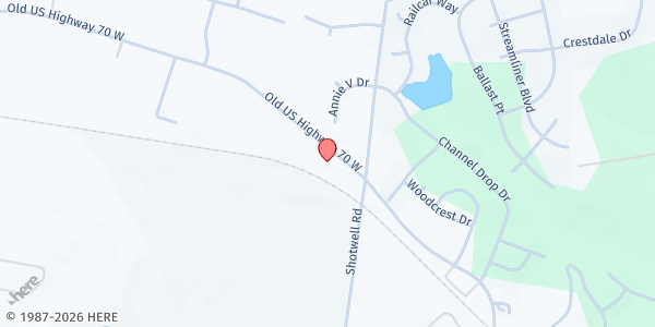 Map showing Clayton Vineyard Church at 1641 Old U.S. Hwy 70, Clayton, NC