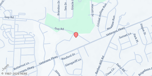 Map showing Praise Temple Mobile Market - Clayton at 131 Guy Rd., Clayton, NC