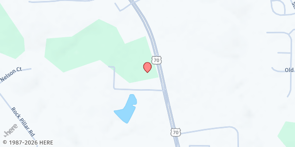 Map showing Saint Ann Catholic Church at 4057 U.S. 70 Business, Clayton, NC