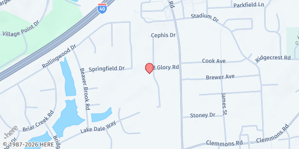 Map showing Clemmons Food Pantry at 2660 Neudorf Rd., Clemmons, NC
