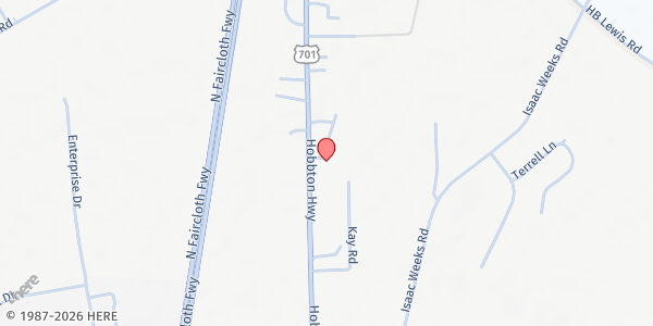 Map showing New Vision Christian Church at 2102 Hobbton Hwy., Clinton, NC