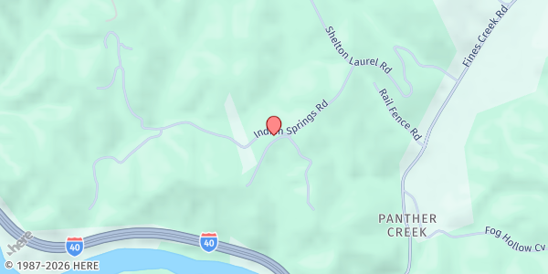 Map showing The Salvation Army - Shelton Laurel at 35 Mountain Mission Rd., Clyde, NC