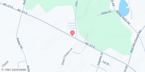 Map showing Coats COGOP - Grass Roots Outreach & Worship at 7819 NC Hwy. 27, Coats, NC