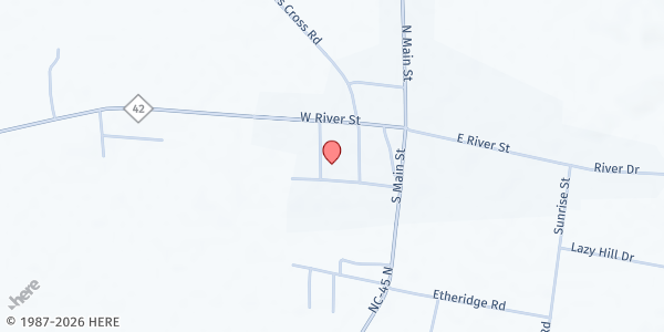 Map showing Colerain Ministry Center - Food Distribution Center at 209 N Academy St, Colerain, NC