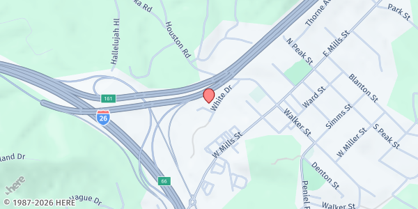 Map showing Thermal Belt Outreach Ministry at 134 White Drive, Columbus, NC