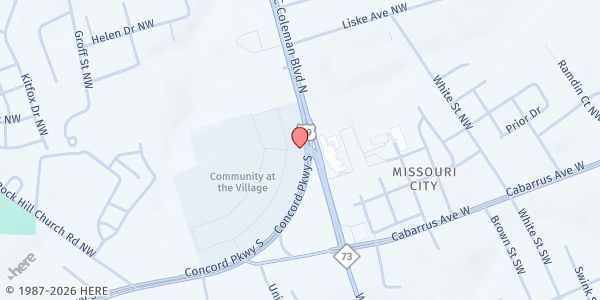 Map showing Corner Field Market - Community at 280 Concord Pkwy S, Concord, NC