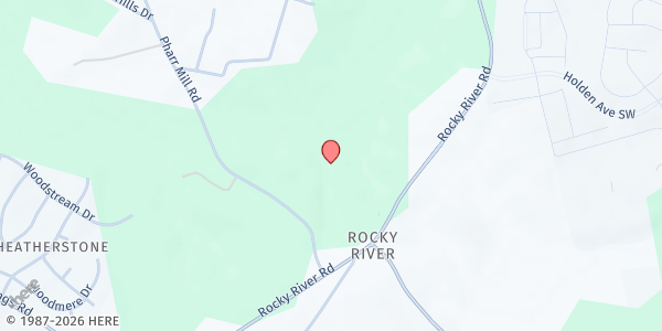 Map showing Harrisburg Crisis Assistance at 7940 Rocky River Rd, Concord, NC