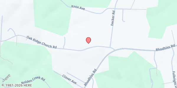 Map showing Smith Hall Fellowship Building at 7262 Rhodhiss Rd, Connelly Springs, NC