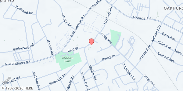Map showing Mapleway - The Bulb Market Site at 1012 McAlway Road, Cotswold, NC