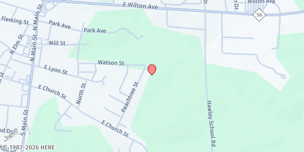 Map showing Christian Faith Center Of Creedmoor at 101 S. Peachtree St., Creedmoor, NC