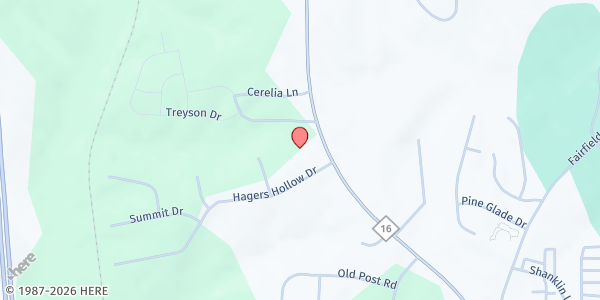 Map showing Lake Norman Food Mission at 2381 Hwy 16 North, Denver, NC