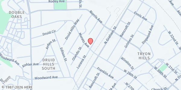 Map showing If My People Mission Center at 2511 Lucena Street, Druid Hills South, NC