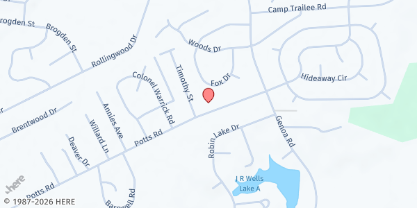 Map showing N.C. Poverty Coalition - Dudley at 309 Potts Rd., Dudley, NC