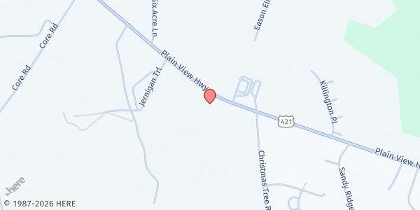 Map showing The Journey of NC, Inc. at 4191 Plainview Hwy., Dunn, NC