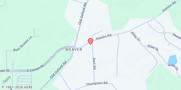 Map showing Durham First Assembly of God at 1034 Hamlin Rd., Durham, NC