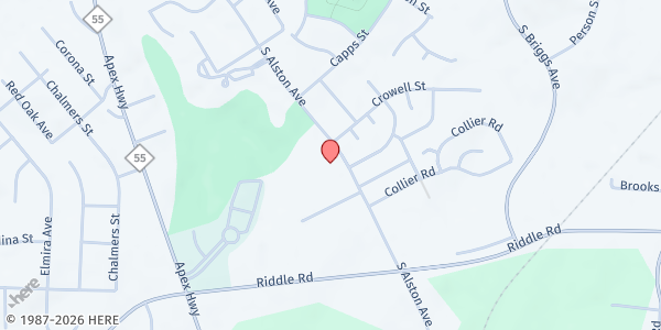 Map showing Ebenezer Missionary Baptist Church at , Durham, NC