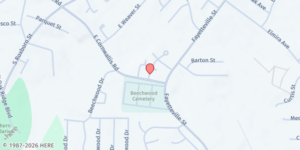 Map showing Father Son Holiness Church at 103 Atlantic St., Durham, NC