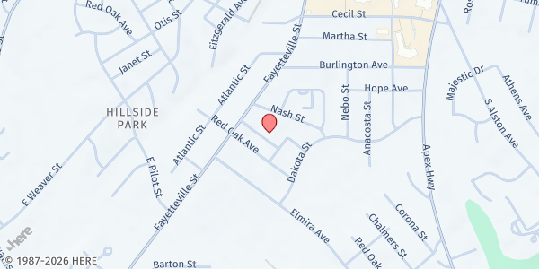 Map showing Gateway to Heaven United Holy Church at 515 Roosevelt St., Durham, NC