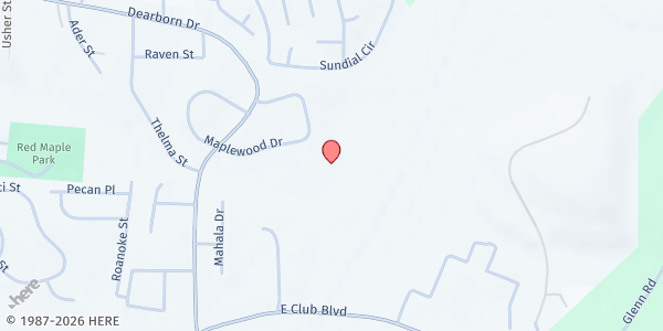 Map showing Greater Refuge Temple at 1438 Maplewood Dr., Durham, NC