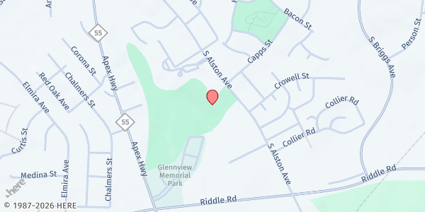 Map showing Immanuel Temple SDA Church at 2102 S. Alston Ave., Durham, NC